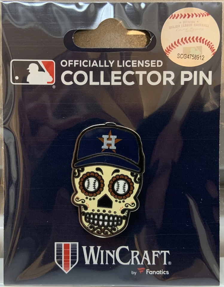 HOUSTON ASTROS SUGAR SKULL LOGO COLLECTOR PIN NEW WINCRAFT - Image 1 of 1