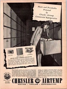 VINTAGE 1944 CHRYSLER AIRTEMP REFRIGERATION PRINT AD - Picture 1 of 1