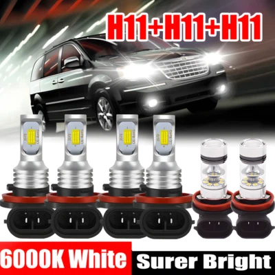 LED Bulb For Chrysler Town & Country 2010-2016 Headlight High Low Fog Light - Image 1 of 4