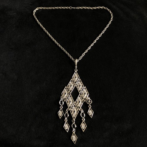 MICHAEL KORS Vintage Collana con ciondolo pendente MCM grande tono argento