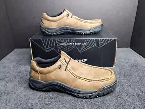 Scarpe casual Eddie Bauer Durham uomo marroni slip on taglia 8 Medium - nuove con scatola - Foto 1 di 12