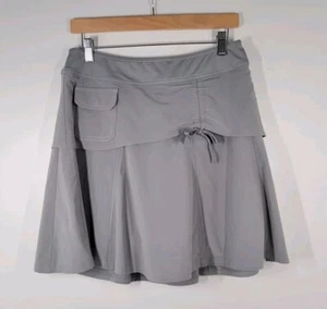 Athleta Wherever Gray Ruched Layered Style 219056 W/ Pocket Skirt Skort Size 6 - Picture 1 of 6
