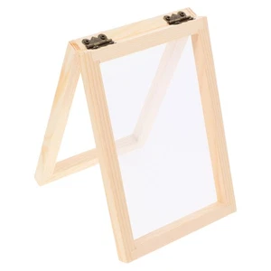 2 pezzi strumento di carta fai da te per bambini stampo per fare carta in legno telaio per fare carta schermo - Foto 1 di 12
