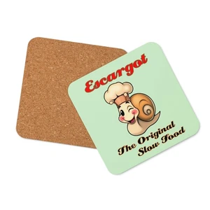Escargot posavasos de corcho comida lenta comida francesa gourmet gastropod - Imagen 1 de 1