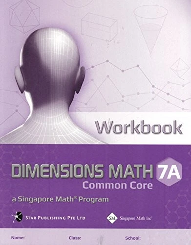WORKBOOK 7A (DIMENSIONS MATH CCSS) By Dimensions Math Writing Team **Excellent** - Image 1 of 1