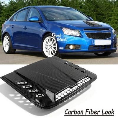 For Chevrolet Cruze 2010-2019 Carbon Fiber Front Hood Air Trim Vent Scoop Cover Foto 1 de 4