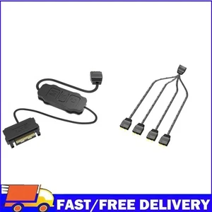 ARGB Controller 5V 3PIN to SATA Interface Extension Cable for PC Case Fan(Black) - Afbeelding 1 van 9