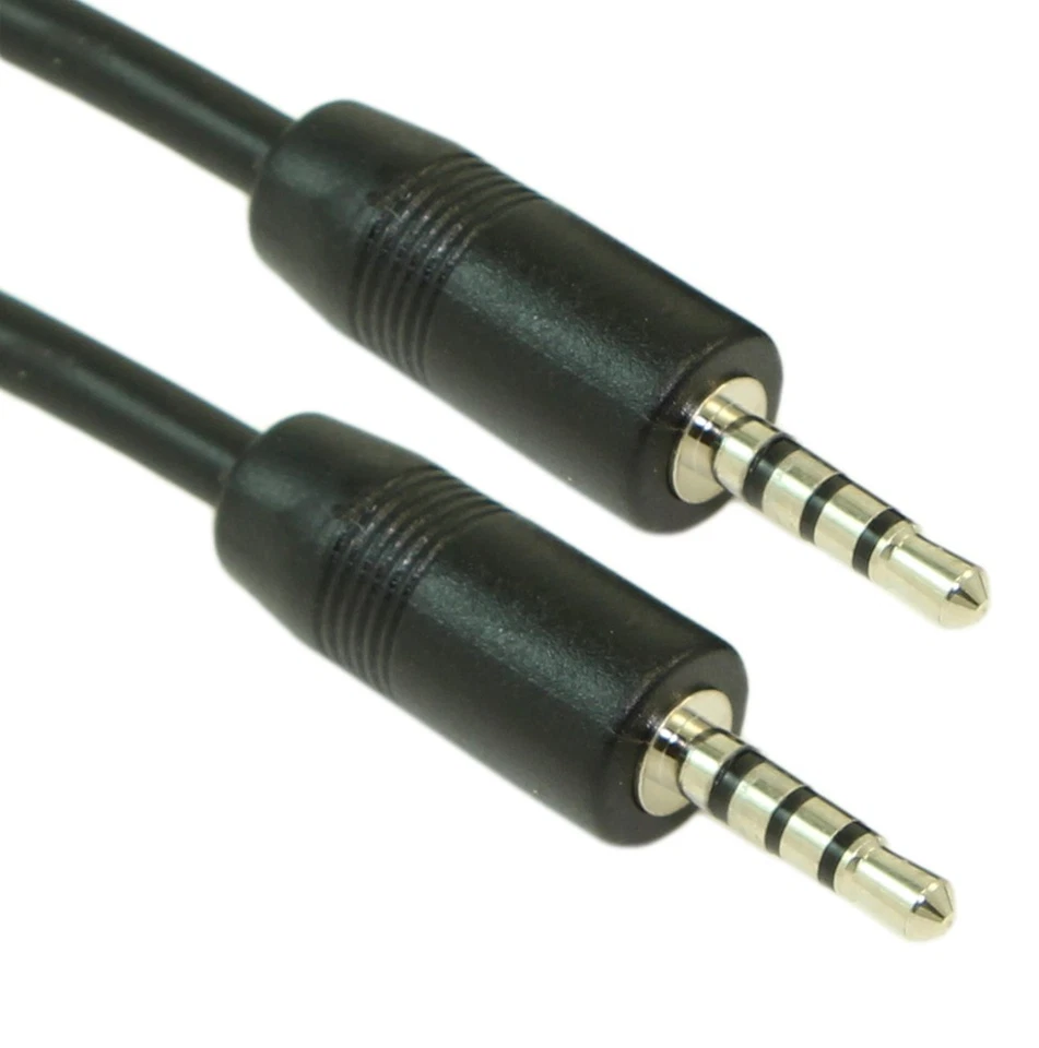 3ft 2.5mm SLIM TRRS (4 conductor) Male to Male Audio Cable - Image 1 of 2