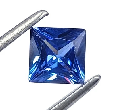 Piedra preciosa suelta certificada corte princesa zafiro azul natural de 2,00 quilates 5DNQ Foto 1 de 4