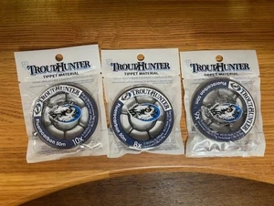 TroutHunter, (3) Bobine 50M Punta in Fluorocarbonio, 8X, 9X, 10X, Bobine Danneggiate - Foto 1 di 1