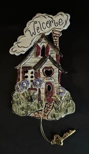 Blue Sky Welcome Home Keramik handbemalt Wandbehang (SP50828) 2002 EUC - Bild 1 von 10