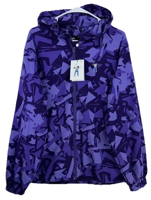 NWT Eastside Golf Men's Medium Shattered Swing Purple L/S Golf Jacket $140 - Image 1 of 4