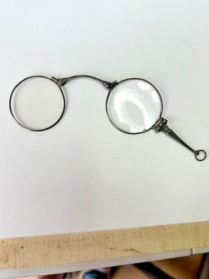 Óculos antigos dobráveis de ópera esterlina olho lorgnette - Imagem 1 de 2