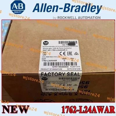 New NEW PLC 1762-L24AWAR SER C MicroLogix 1200 24 Point Controller US AB - Image 1 of 4