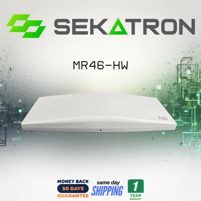 📶 Cisco Meraki MR46-HW • 802.11ax Wi-Fi 6 • Unclaimed • Tested ⚡FastShip - Image 1 of 2