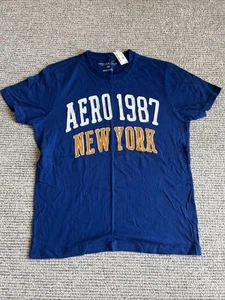 Aeropostale Aero NY Since 1987 Blue Tee T-Shirt Adult Men's Size M Medium - Picture 1 of 3