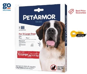 Trattamento Pulci e Zecche per Cani Medicina Controllo 3 Mesi per Cani XL 89 - 132 Lbs... - Foto 1 di 7