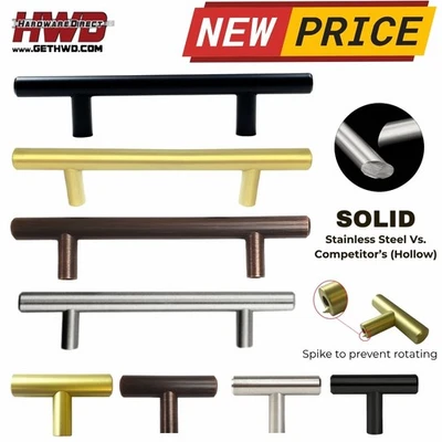 HARDWARE DIRECT Bar Cabinet Pulls Kitchen Drawer Handles Black Bronze Gold Nickel SOLID Modern