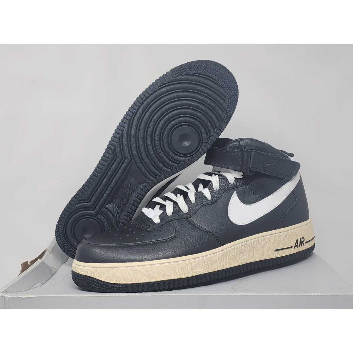 Nike Air Force 1 '07 Mid White Black | eBay