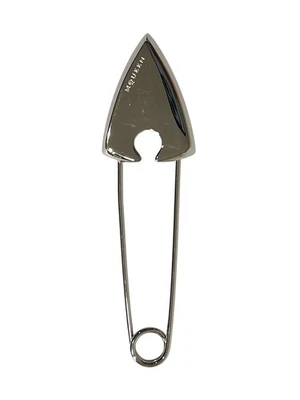 Broche prendedor de seguridad con flecha Alexander McQueen en paladio Foto 1 de 3