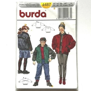 Burda Sewing Pattern 4487 Kids And Juniors Jacket With Or Without Hood Uncut - Picture 1 of 3