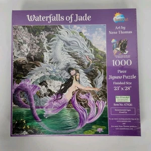 New Sunsout Puzzle Nene Thomas "Waterfalls of Jade" Item 67826 - 19"x30" - Picture 1 of 6