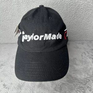 TaylorMade Hat Cap Strap Back Black R7 Relaxed 3D Mens Golf Red White Tmax Gear - Picture 1 of 10