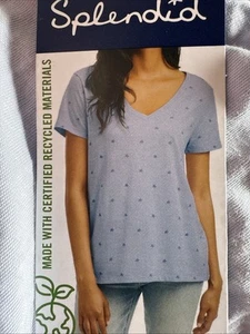 Splendid Women's Short Sleeve V-Neck T-Shirt, Purple, 2XL - Picture 1 of 7