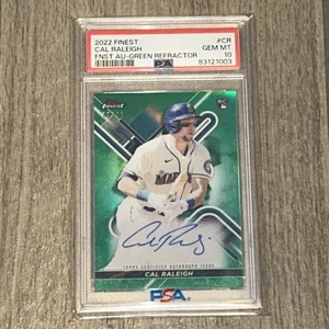 2022 Topps Finest Cal Raleigh Auto /99 Green Refractor Rc #CR PSA 10 Gem Mint - Bild 1 von 8