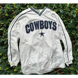 Vintage Lee Sport White Cowboys Longsleeve Jersey Size Large - Picture 1 of 7