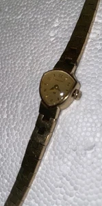 Vintage Damen Hamilton asymmetrische Uhr 10k Gold Filled Biggs - hält gut die Zeit - Bild 1 von 9
