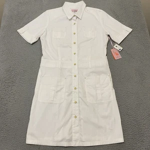 Koi Kathy Peterson Lab Coat Womens M White Alexandra Button-Up Short Sleeve NEW - Picture 1 of 15