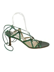 Jimmy Choo Women's Heels UK 5.5 Green Animal Print 100% Other Strappy - Picture 1 of 7