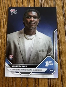 Cam Ward 2025 Topps Now Football #D-1 RC Rookie RC Tennessee Titans In Hand!!! - Picture 1 of 1