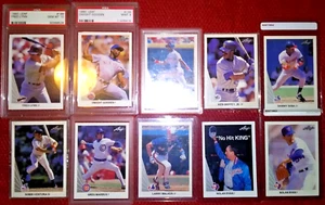 1990 LEAF LYNN PSA 10 GEM MT & PSA MT 9 NQ & THOMAS RC #300 & MORE LOT OF 10 - Picture 1 of 7