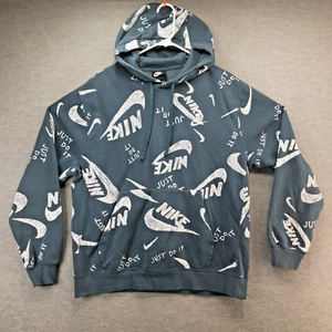 Felpa con cappuccio pullover Nike Sportswear stampa all over GRANDE - Foto 1 di 8