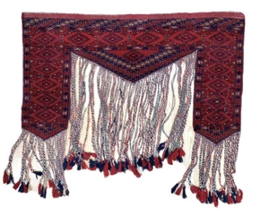 Turkmen Take Ersari Tent Decoration Original Wall Hanging Collectible Rug Tassel - Picture 1 of 5