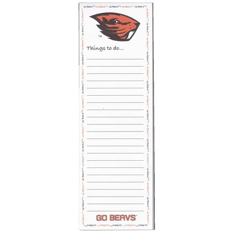 Oregon State Beavers Magnetic To Do List Pad Cover
