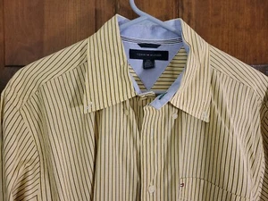 Tommy Hilfiger Herren L/S Hemd Gr. Large gelb gestreift Baumwolle  - Bild 1 von 5