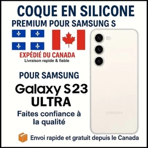 Coque arrière pour SAMSUNG Galaxy S23 Ultra en silicone transparent TPU Neuf - Photo 1 sur 5