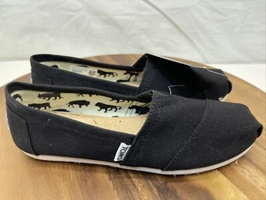 Toms slip on donna classico in tela nero nuovo 100% originale con scatola - Foto 1 di 14