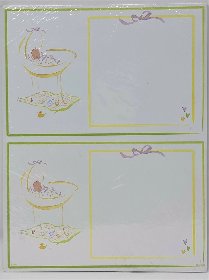 Birth Announcement, Baby Shower 50 Printable Invitation, Cards - Bassinet - Image 1 of 1