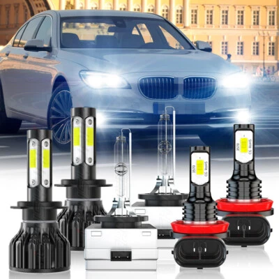 For BMW 740i 2012 Combo LED HID Headlight Hi/Lo Beam Fog Light Bulbs Kit - Image 1 of 4