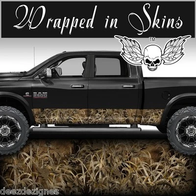 Panel basculante gráficos camuflaje pastizales calcomanía envoltura camión camuflaje árbol estilo real Foto 1 de 2