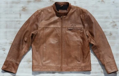 AJS  ANTIKLEDERJACKE MOTORRADJACKE  CAFERACER SCRAMBLER  RETRO GR. XXL - Bild 1 von 4