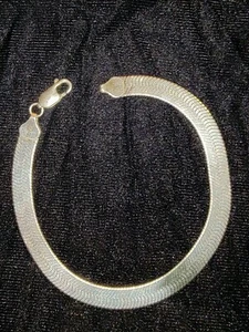 925 Silver Herringbone Bracelet - Picture 1 of 6