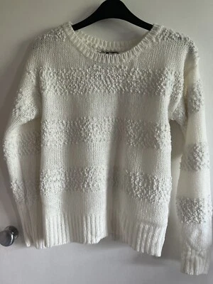 Suéter Top Jumper Blanco Marfil Talla 8 Mangas Largas Lee Cooper Foto 1 de 3