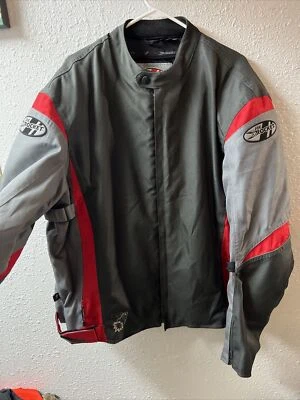 Chaqueta de motocicleta Joe Rocket Mesh 2XL para hombre roja negra y gris acolchada Foto 1 de 4