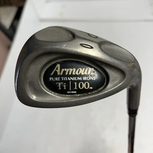Armour Ti 100 ~ Pure Titanium Irons ~ Pitching Wedge PW 0 Steel Stiff Shaft - Picture 1 of 17