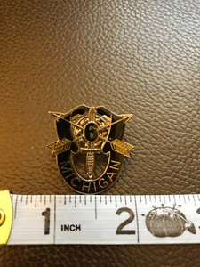 US Army Special Forces Michigan 6 Six Badge Pin Vintage - Imagen 1 de 1